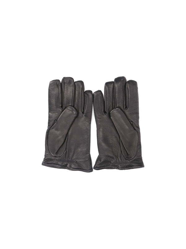 Logo Detail Leather Gloves - Jente