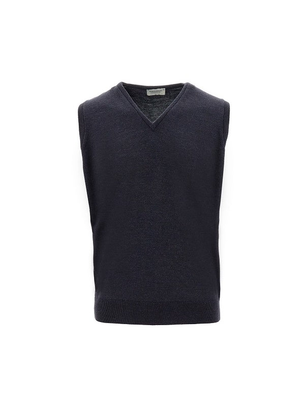 V-neck Wool Knit Vest