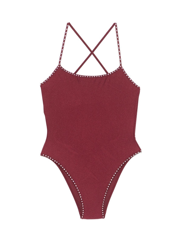 Oseree Burgundy Beachwear
