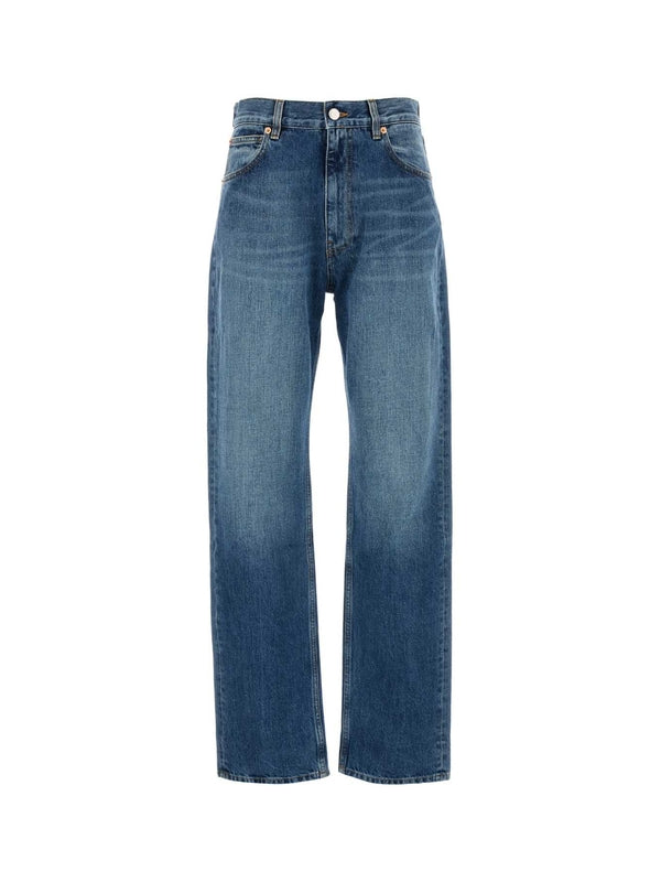 Back Logo Patch Denim Pants