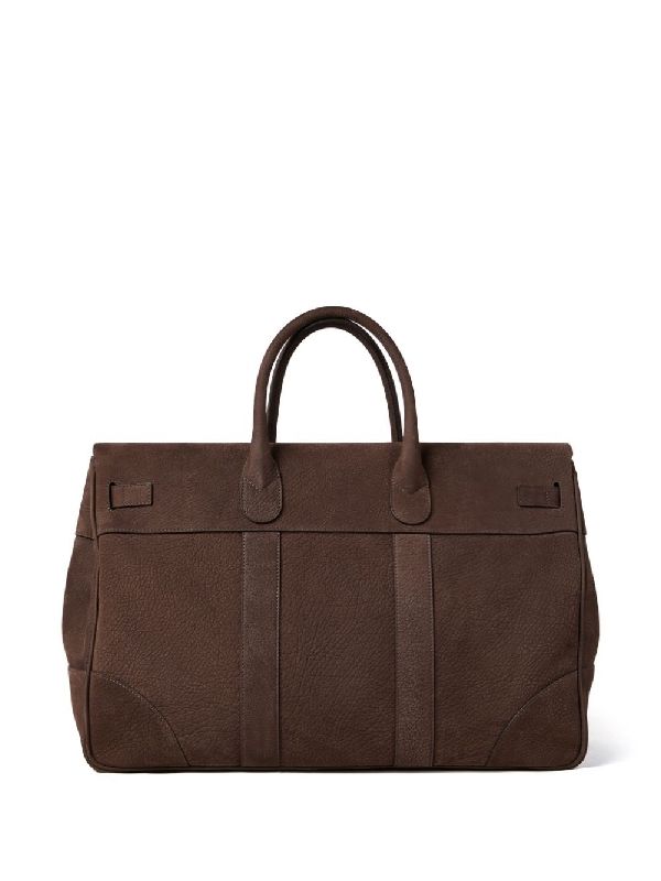 Nubuck Leather Boston Bag