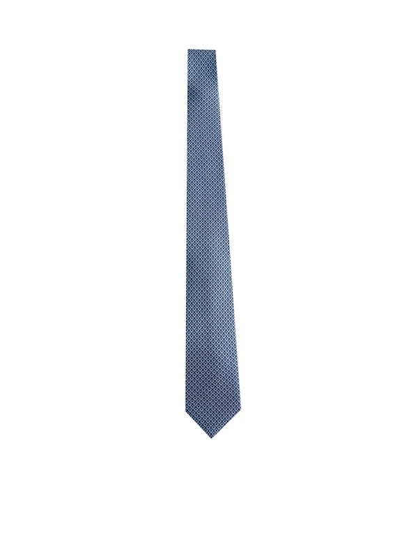 Gancini Printed Silk Tie