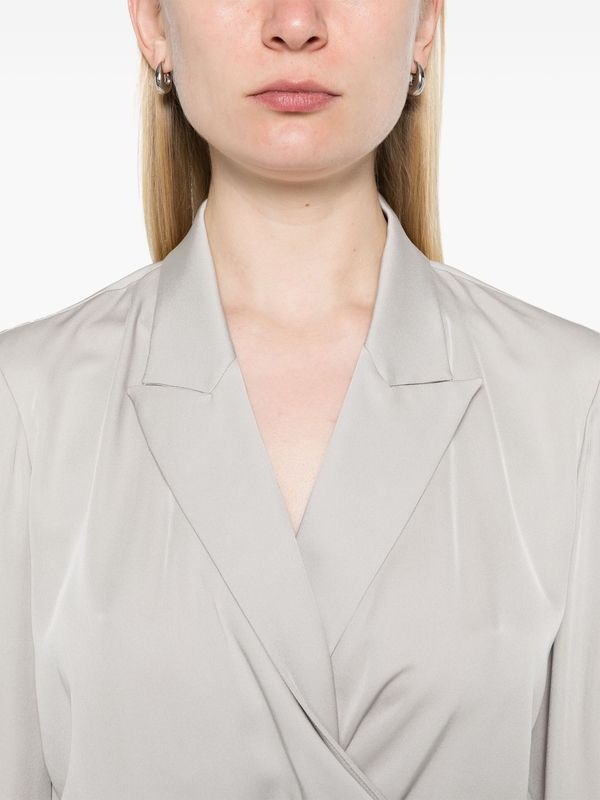 Wrap Detail Silk Blouse