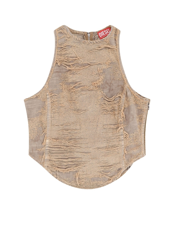 Astro Distressed Sleeveless Top