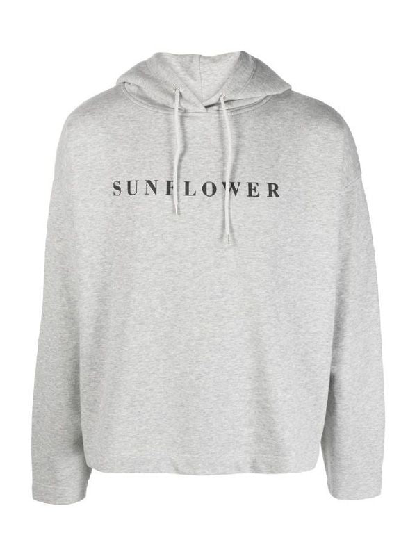 Front Logo Printed Drawstring Hoodie