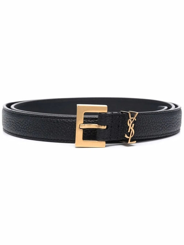 Cassandra Square Buckle Leather Belt