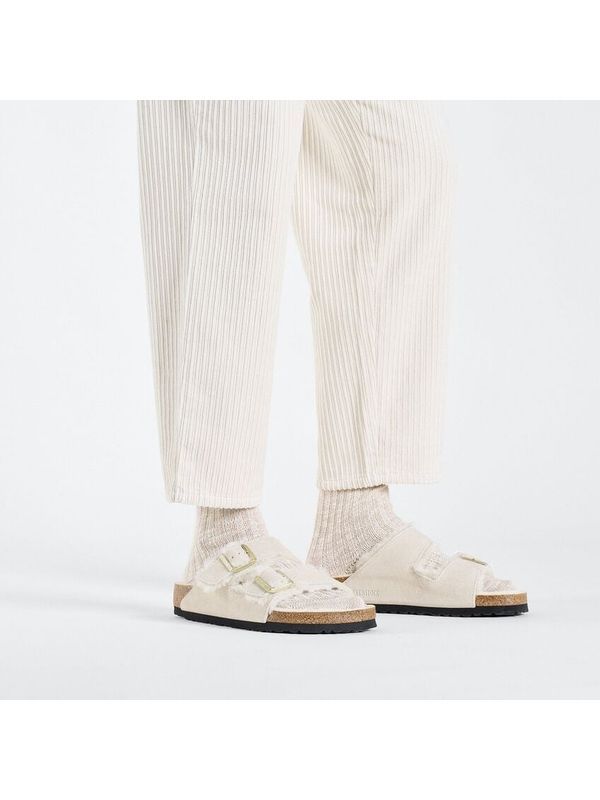 Arizona 扣环绒面革羊毛凉鞋