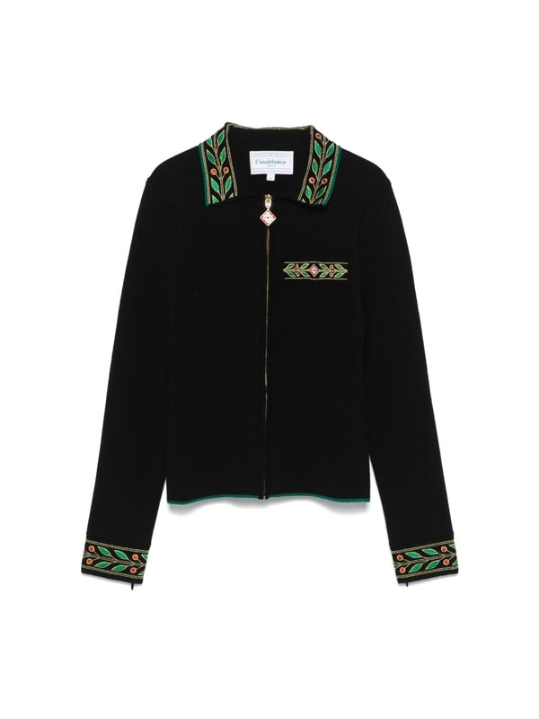 Embroidery Detail Wool Jacket