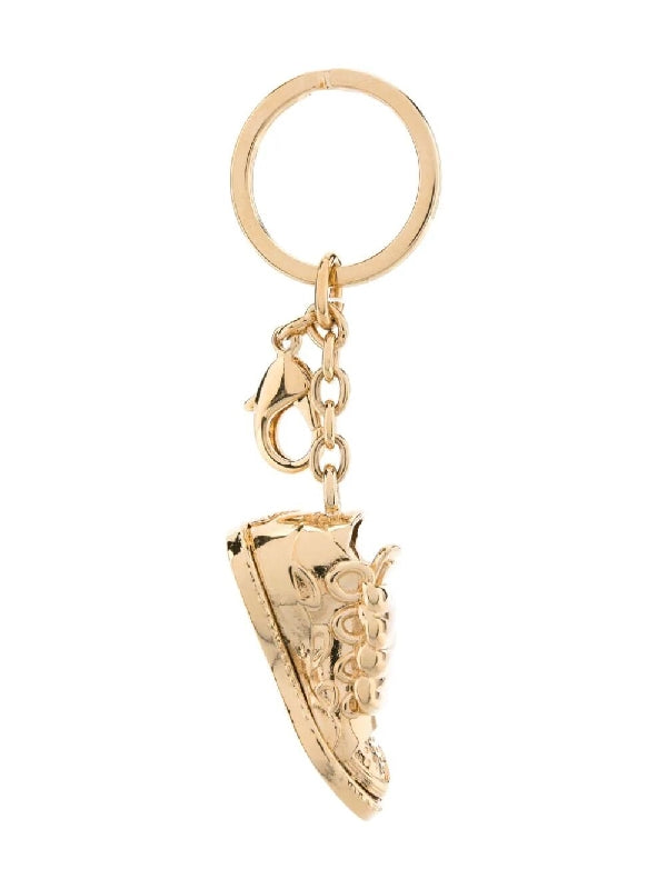 Gold Tone Sneakers Metal Keyring