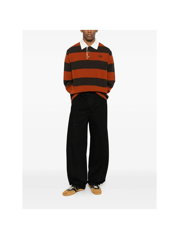 Bode Brown Striped Knitted