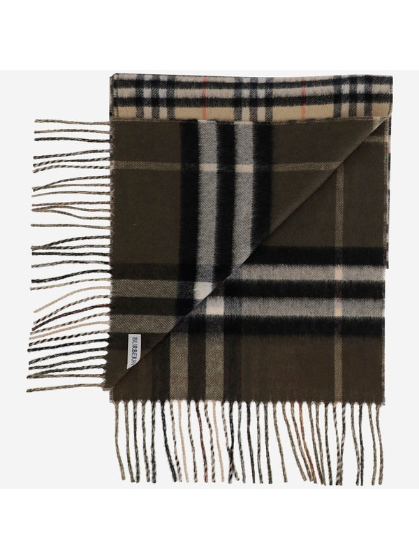 Reversible Check Pattern Cashmere Muffler