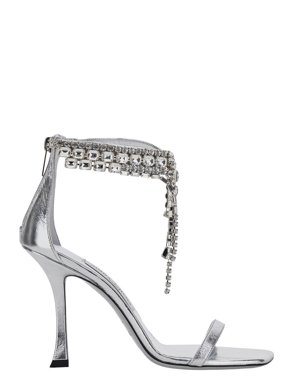 Verity Crystal Anklet Sandal Heels