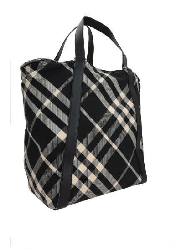 Check Pattern Canvas Tote Bag