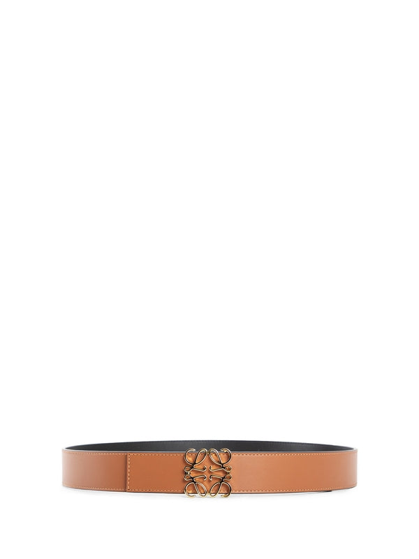 Anagram Buckle Reversible Leather Belt