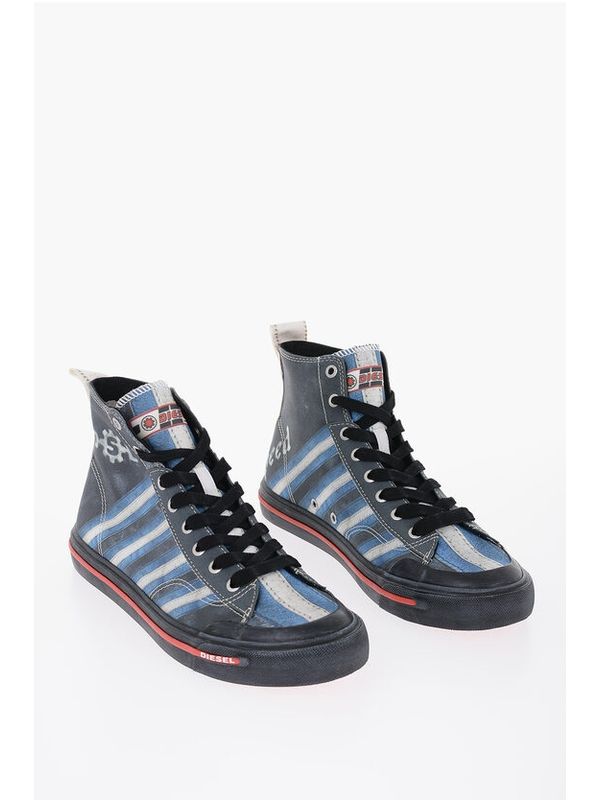 Printing Detail High-Top Sneakers