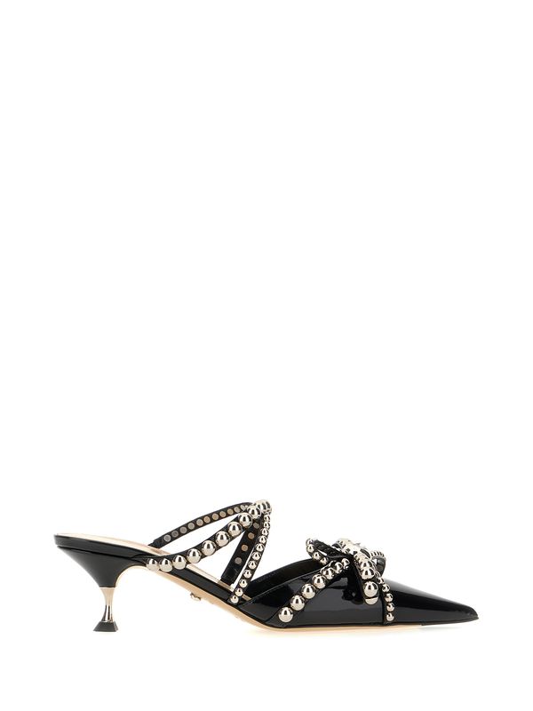 Rhinestone Bow Sandal Heel