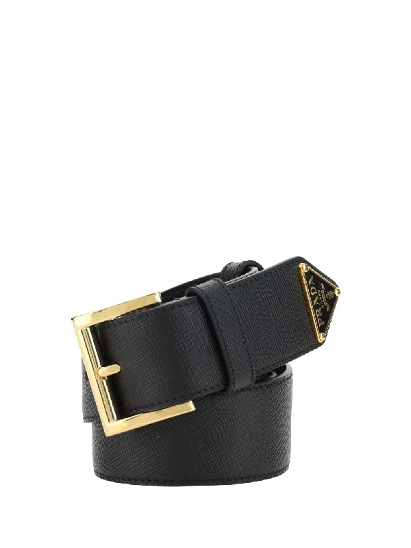 Triangular Logo Tip SaFFiano Belt