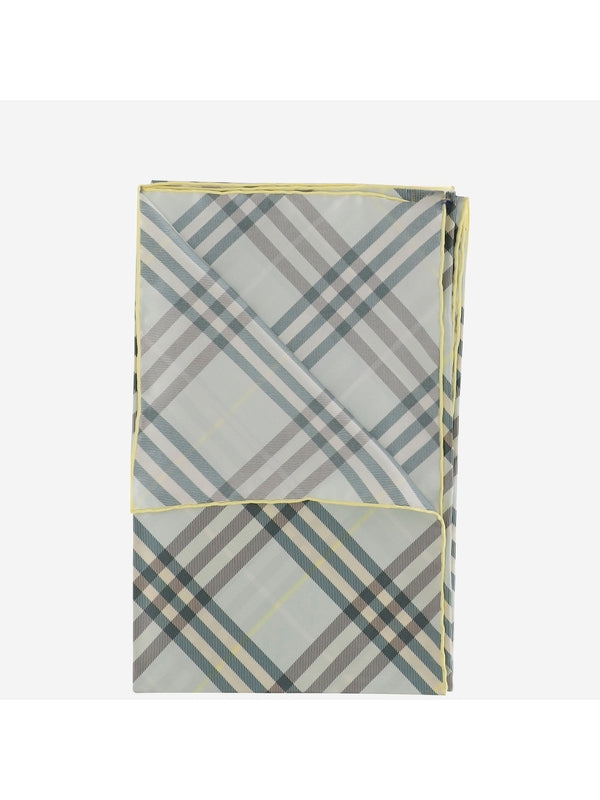 Check Pattern Silk Twill Muffler