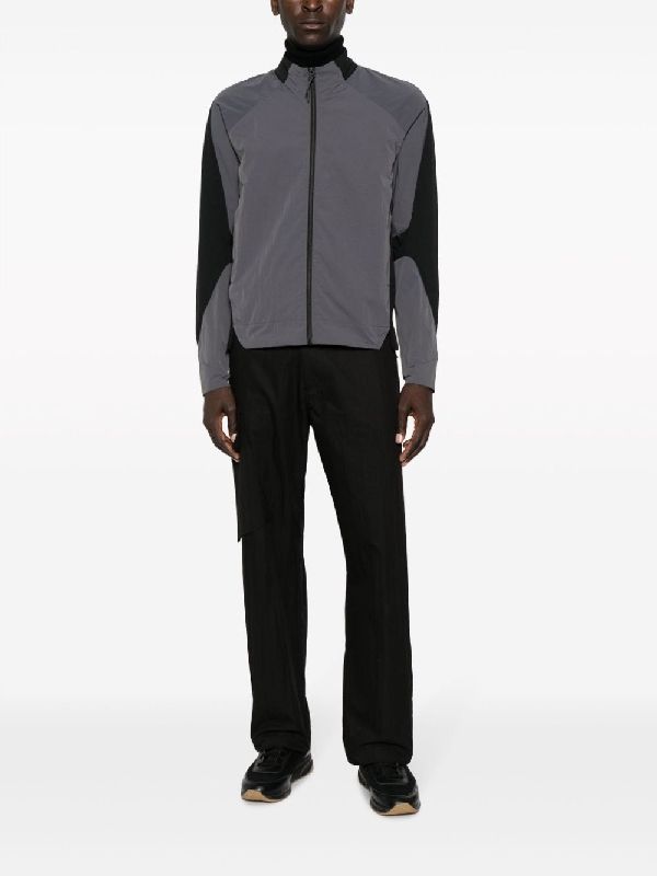 Panel High-Neck Nylon Jacket