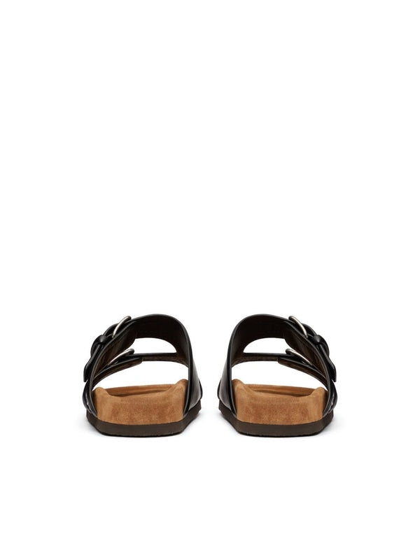 V Logo Double Strap Sandals