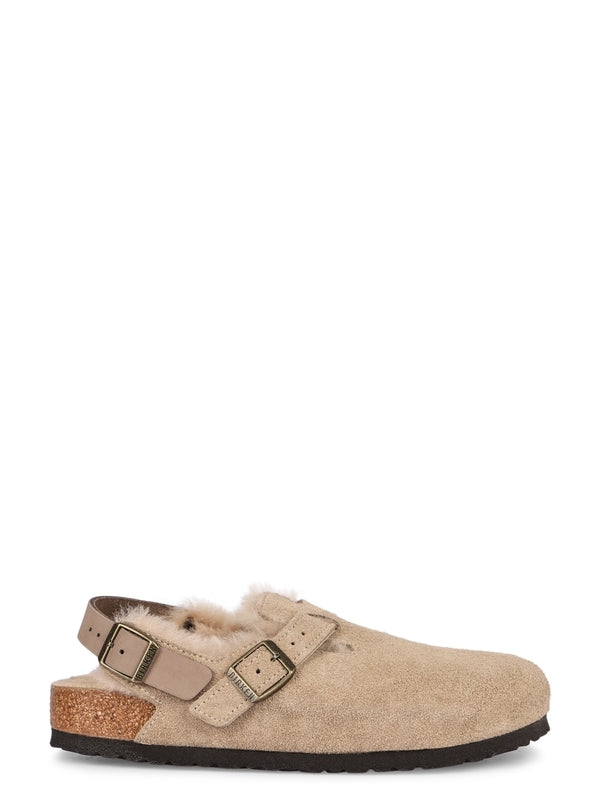 Tokio Shearling Suede Sandals
