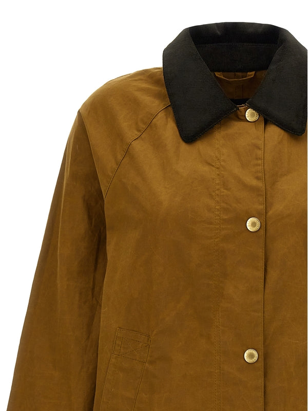 Corduroy
  Collar Cotton Long Jacket