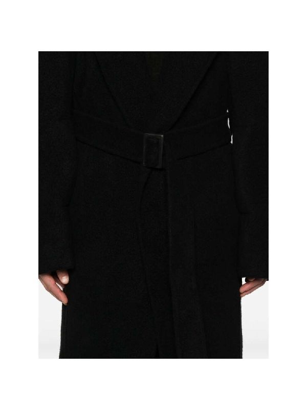 Belted Cashmere Hoodie Coat