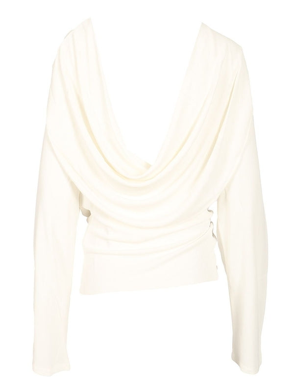 Croisiere Draped Long Sleeve Top