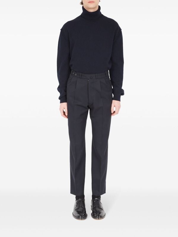 Back Stitch Wool Tailored Pants