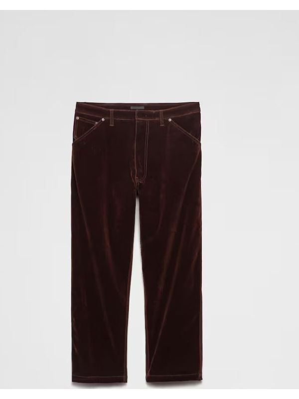 Triangle Logo Velvet Pants