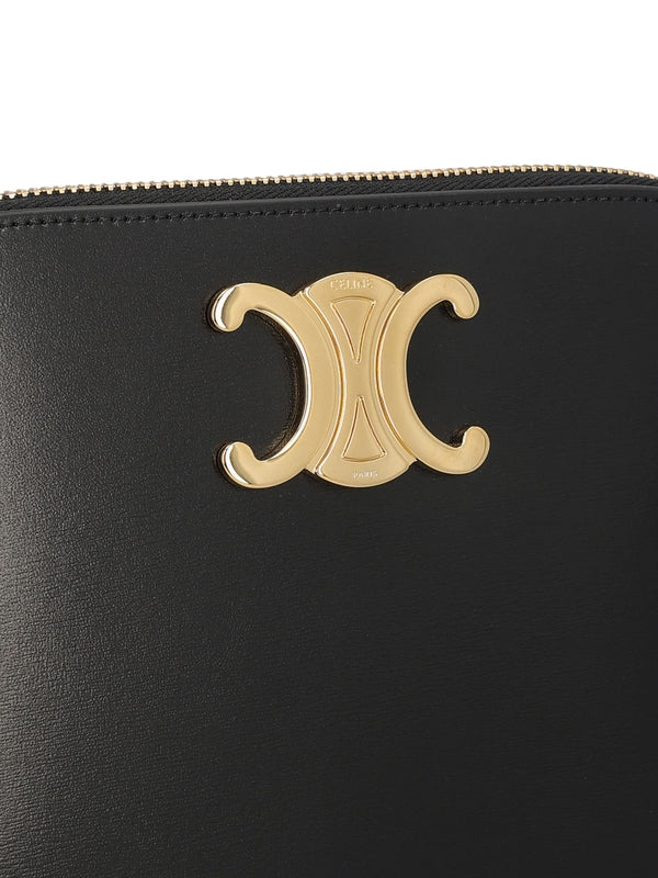 Triomphe Leather Clutch