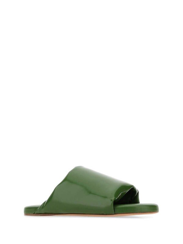 Puffer Leather Slide