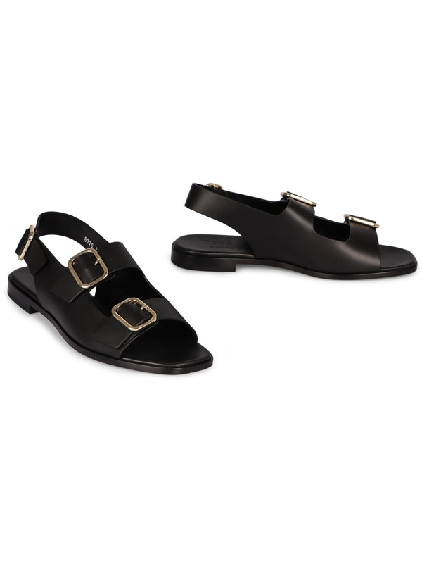 Multi Strap Leather Flat Sandals