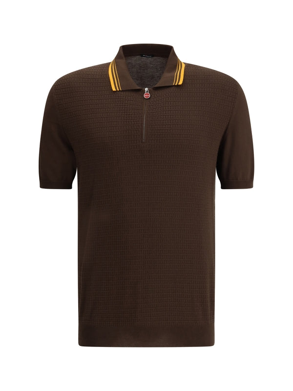 Kiton Brown Polo Shirts