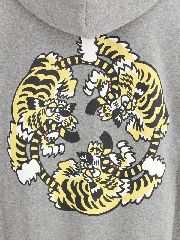 Back Tiger Printing Cotton
  Hoodie