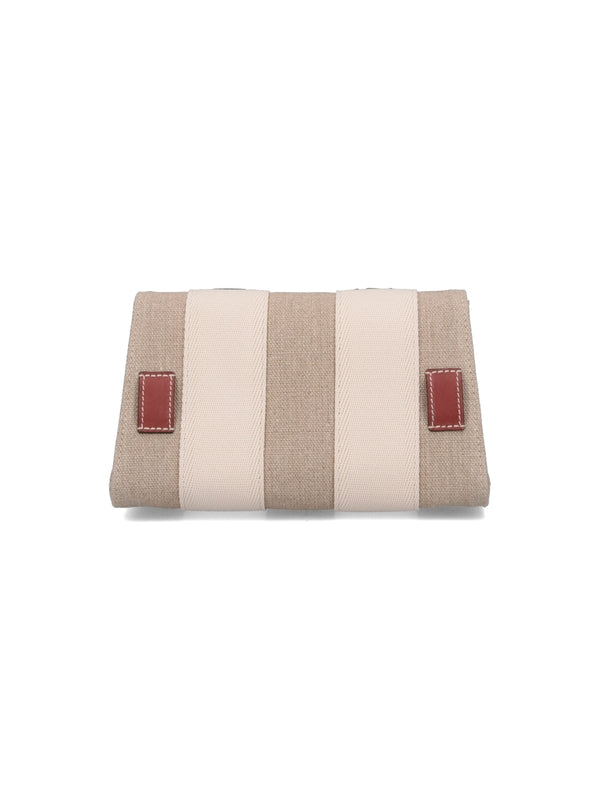 Woody Linen Flap Shoulder Bag