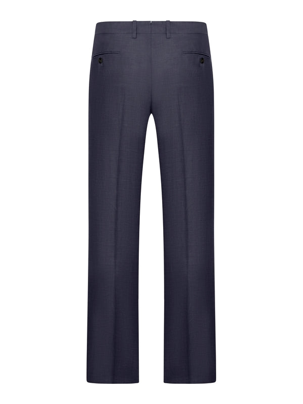 Linen Wool Blend Straight
  Tailored Pants