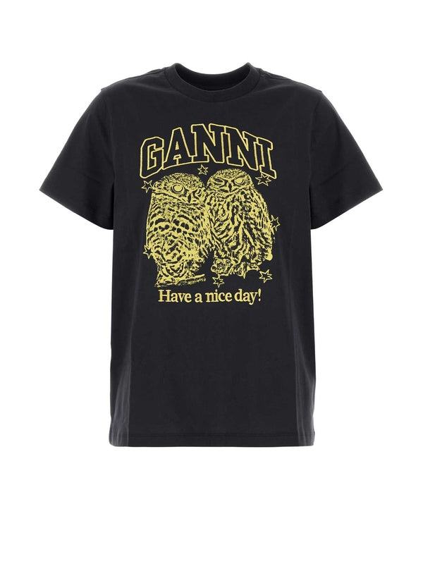 Owls Printed Cotton T-shirt