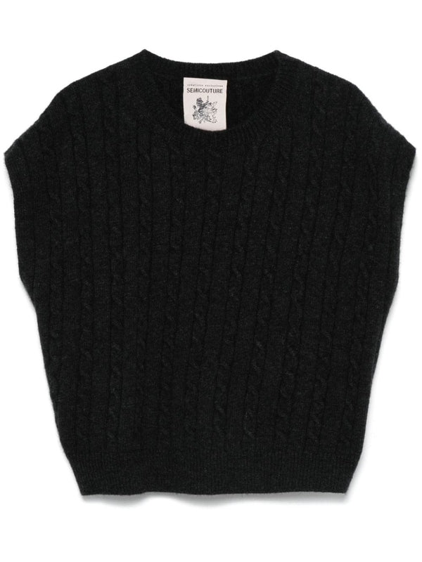 Armanda Ribbed Wool Sleeveless Sweater