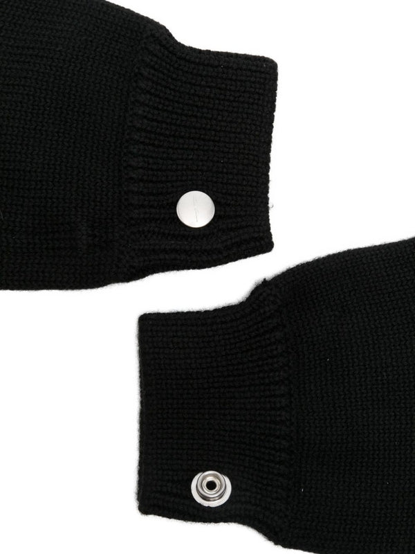 Rick Owens Black Wool Gloves