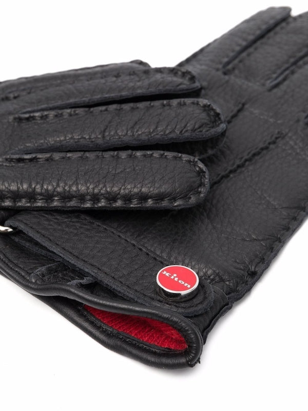 Logo Leather Gloves