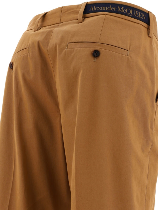 Alexander Mcqueen Brown Tailored Pants