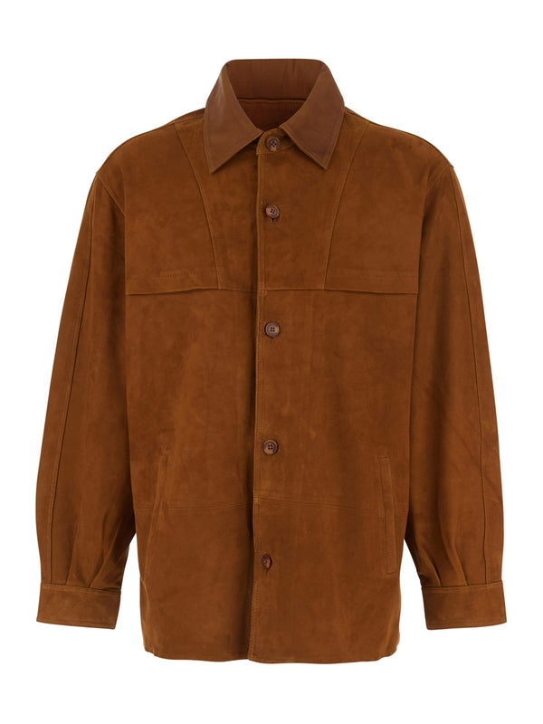 Classic Collar Suede Shirt Jacket
