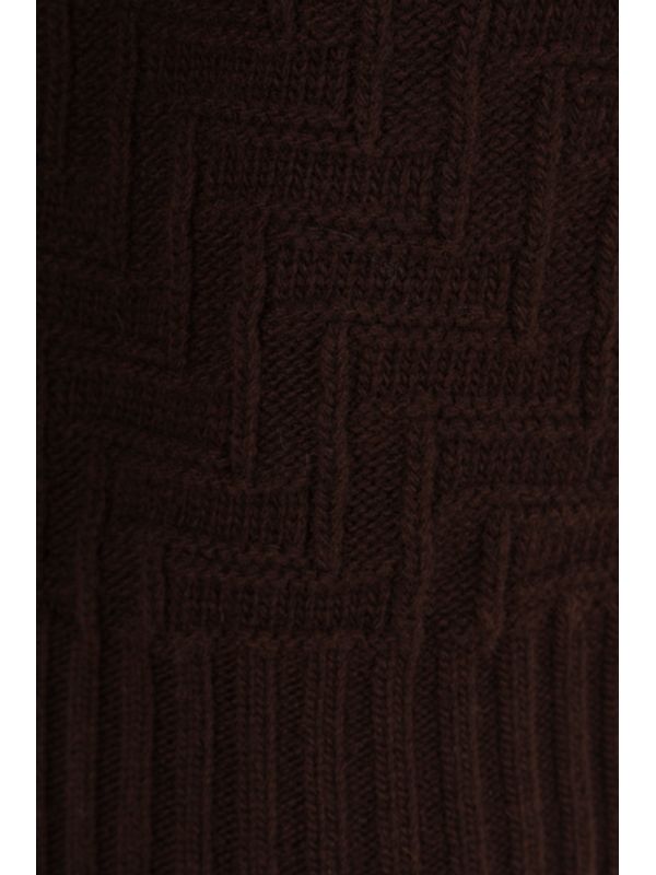 Wool Cashmere High Neck Knit