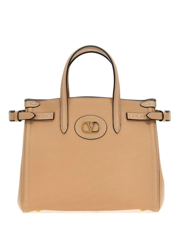 Antibes Logo Leather Tote Bag