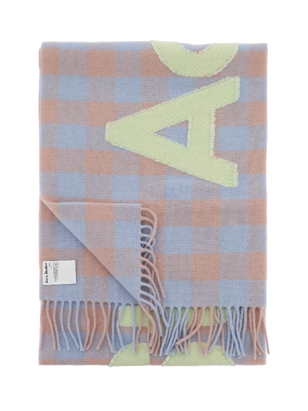 Check Logo Fringe Scarf - Jente