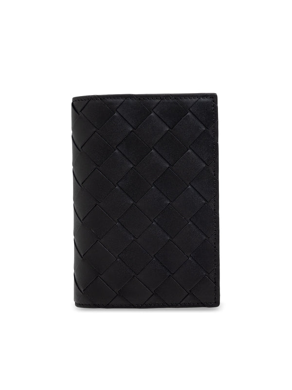 Intrecciato Leather Passport Wallet