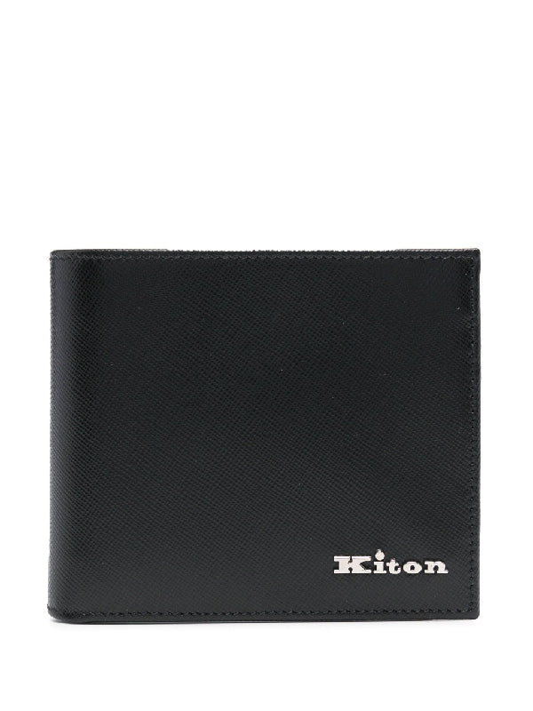 Logo Detail Leather Bi Fold Wallet