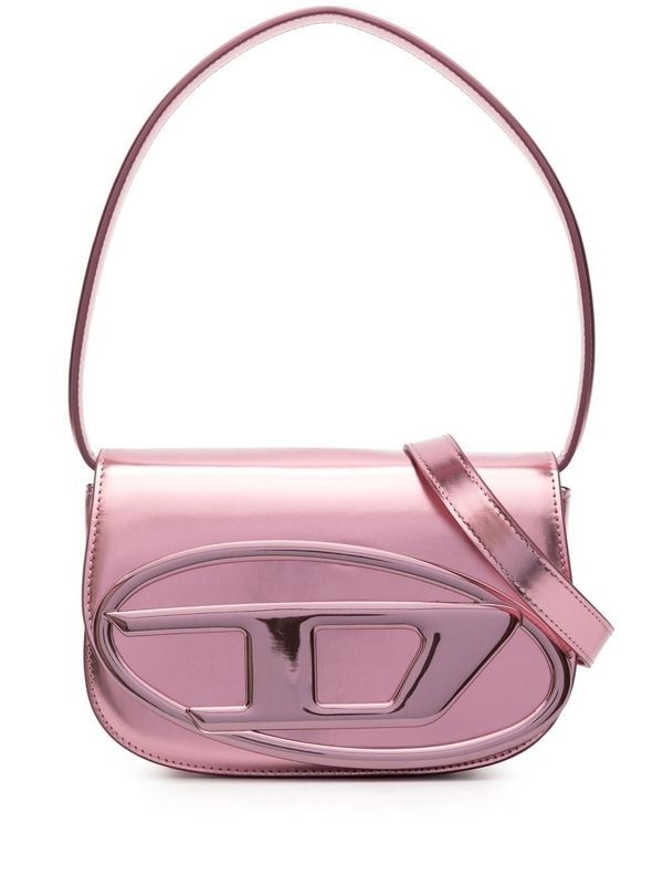 DIESEL - 1Dr Metallic Leather Shoulder
  Bag - Jente