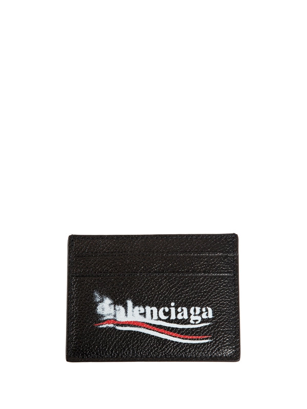 Stencil Logo Leather Card Wallet